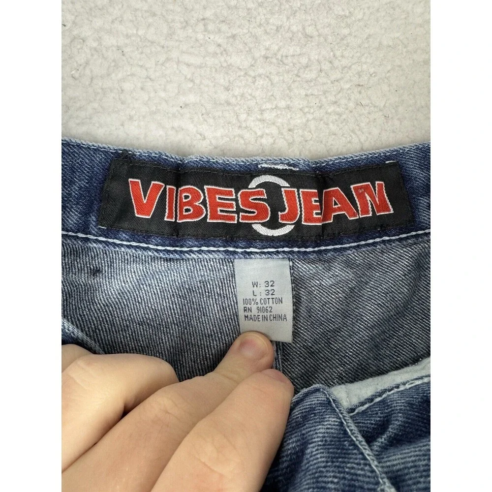 Vibes Baggy Cut Jean Shorts size 32 vintage y2k detail jean shorts southpole